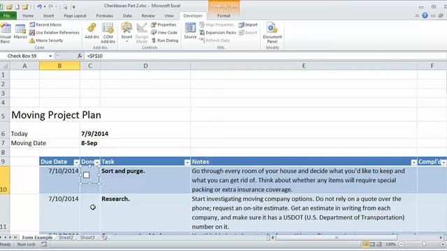 Check Box - Form Control, Cell Linking смотреть онлайн