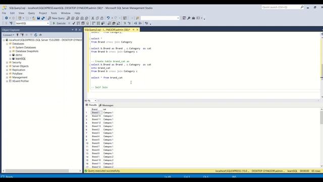 SQL Tutorial 7: Cross Join, Self Join and Coalesce смотреть онлайн
