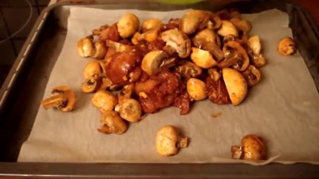 Курица с грибами в духовке по-Турецкому рецепту/Рецепт курицы в духовке/Tavuk Mantar Sote Tarifi