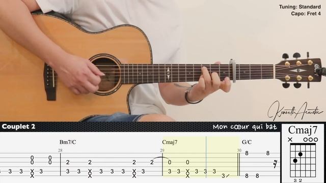 La vie en rose - Edith Piaf | Fingerstyle Guitar | TAB + Chords + Lyrics смотреть онлайн