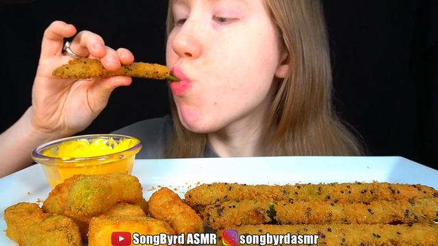 ASMR AVOCADO & ASPARAGUS FRIES MUKBANG (No Talking) EATING SOUNDS смотреть онлайн