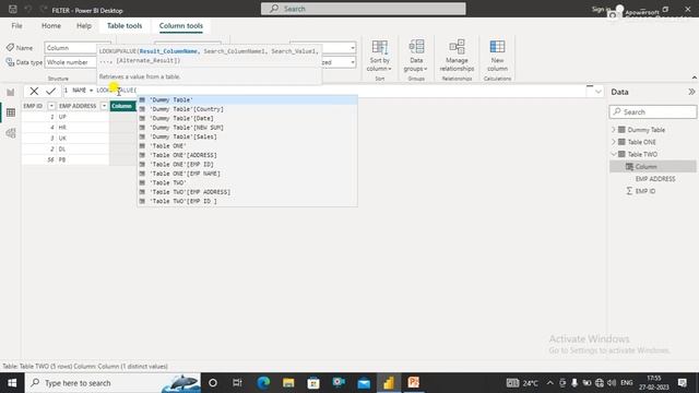 LOOKUPVALUE function in power bi DAX | power bi tutorial | DAX in power bi | power query in pbi смотреть онлайн