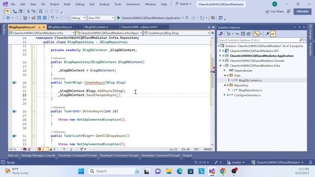 Clean Architecture | CQRS | Mediator | Infrastructure Layer смотреть онлайн