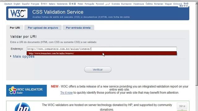 Validando o projeto e o CSS no W3C смотреть онлайн