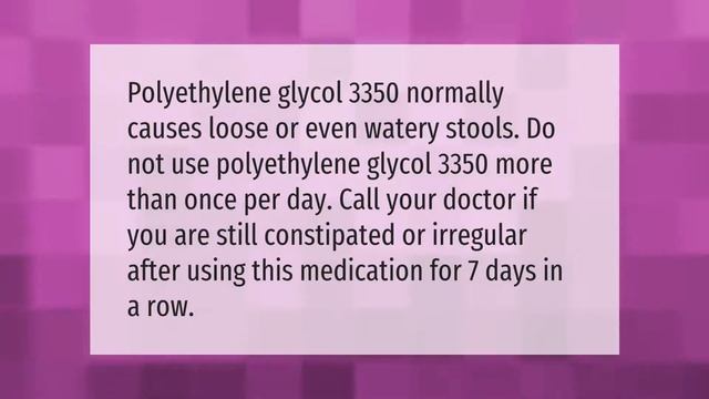 What is polyethylene glycol used for? смотреть онлайн