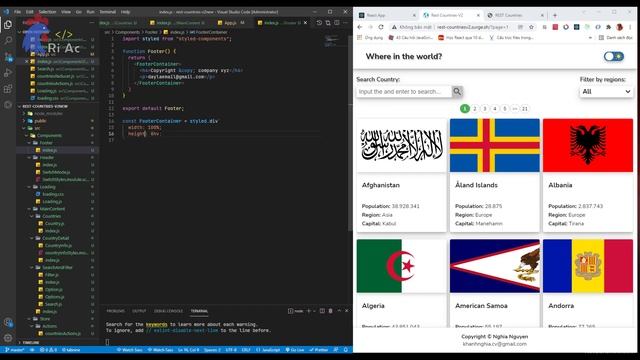 Lập trình ReactJS qua ví dụ (P1 #23) - Xây dựng Footer смотреть онлайн