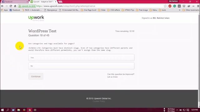 WordPress Test UpWork (oDesk) 2016 | Top 10% | Score 4.85 смотреть онлайн