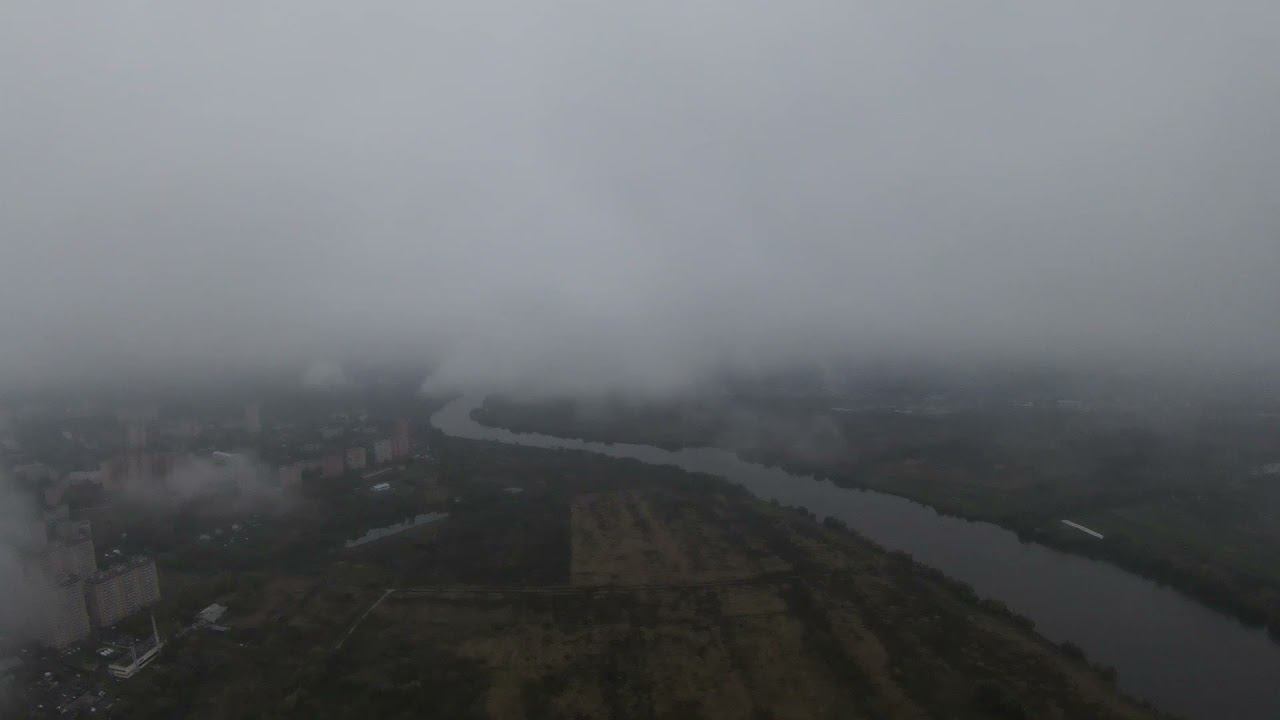 FPV DJI Дрон в облаках