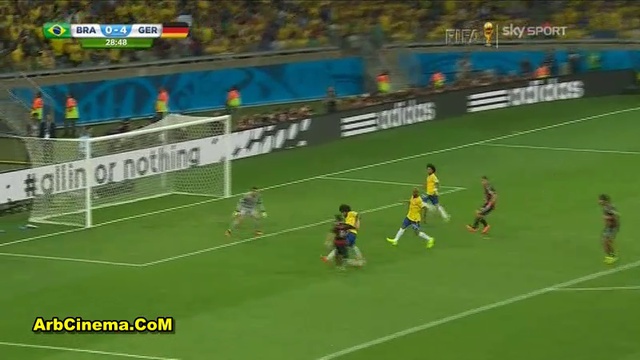 اهداف مباراة البرازيل و المانيا 7-1 قبل نهائي