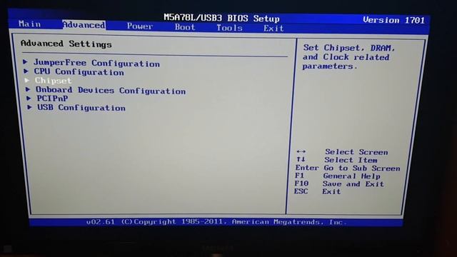Bios Asus M5A78L/USB3 смотреть онлайн