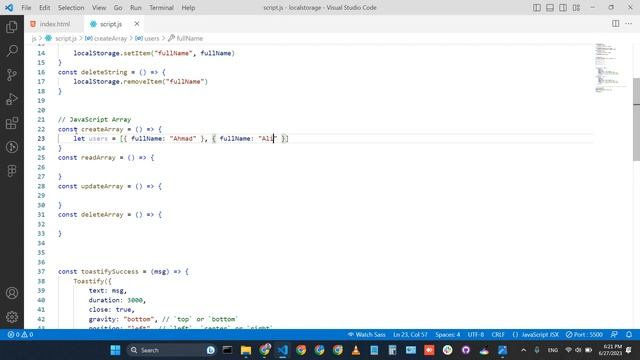 26 - JavaScript Class 13 | localStorage | sessionStorage | Muhammad Umair Ahmad смотреть онлайн