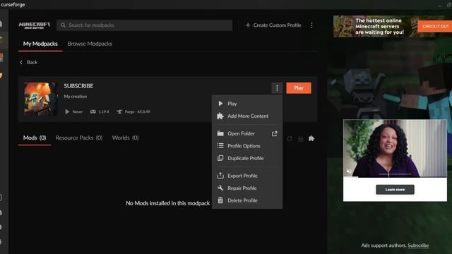 How To Mod Minecraft Java Edition With Curseforge (Tutorial)