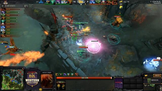 Na`Vi vs Cloud9 - Game 2 D2L Western Challenge Русские комментарии Pingeee | смотреть онлайн