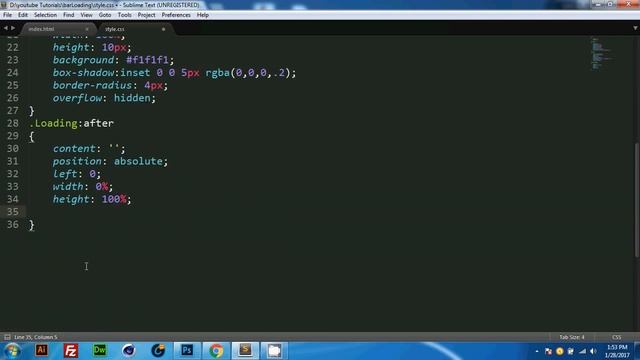 Loading Progress bar with changing Background Color - Pure CSS смотреть онлайн