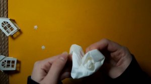 Оригами роза из салфетки // Как сделать розу из обычной салфетки