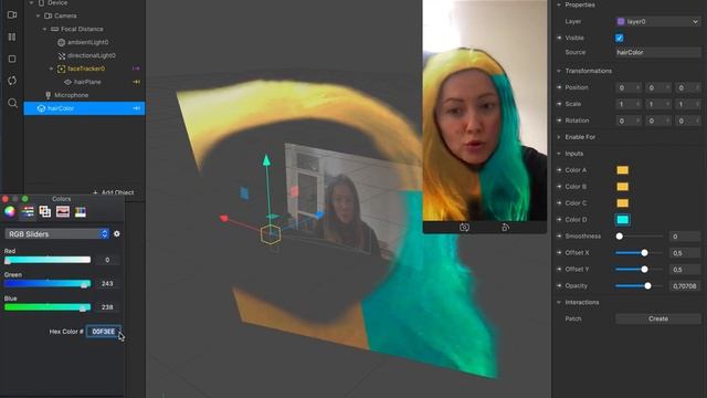 Маски Инстаграм: Самая трендовая маска 2020-2021 за 5 минут. Цветные волосы в Spark AR, tutorial. смотреть онлайн