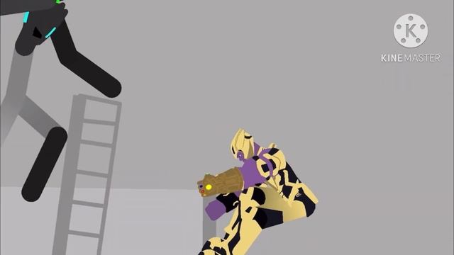 (Marvel Vs Transformers) Thanos Vs Lockdown Stick nodes animation смотреть онлайн