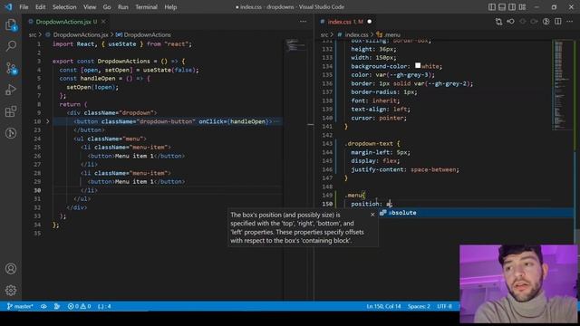 Create your own Dropdown Component in React JS - CSS смотреть онлайн