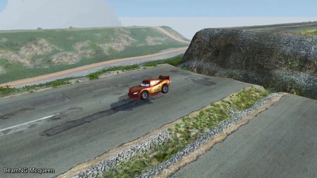 Big & Small Lighting McQueen vs Monster Truck Tow Mater vs ROAD OF DEATH in BeamNG.Drive смотреть онлайн