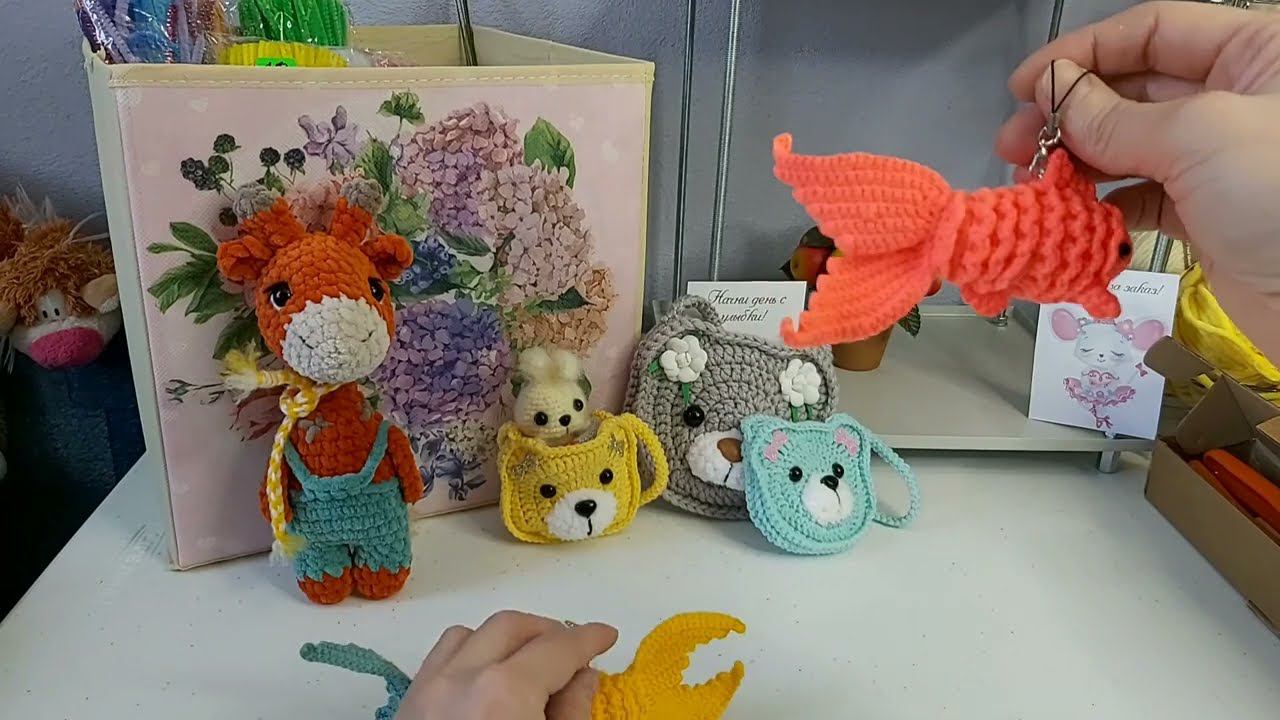 Игрушки крючком Вяжу по чужим МК смотреть онлайн