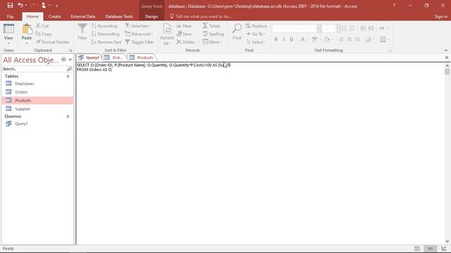 SQL in MS Access - Join Tables with INNER JOIN and ON смотреть онлайн