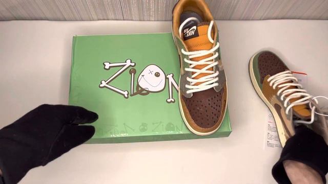 Обзор | Кроссовки Nike Air Jordan 1 low x Zion Voodoo смотреть онлайн