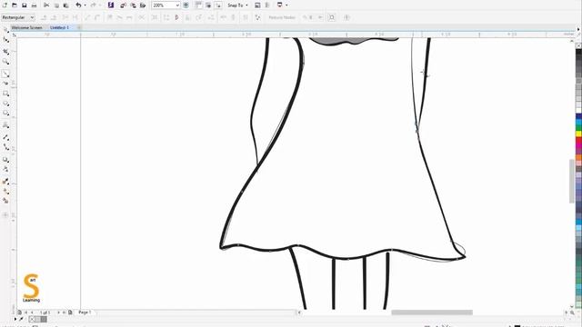How to design a Sketch and place texture for fashion design in coreldrawX7 смотреть онлайн