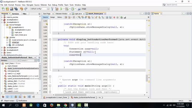 JDBC Tutorial part 4 how to read data from MySQL database and displays in java GUI using netbeans смотреть онлайн