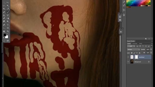 How to paint blood in photoshop смотреть онлайн