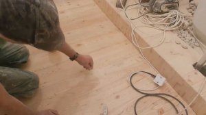 Деревянный пол в ванной комнате(СПБ,Пушкин)