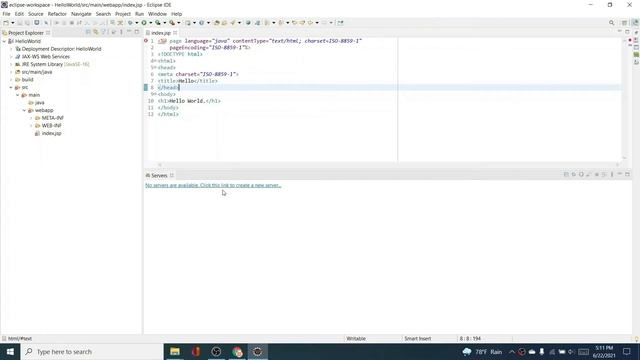 First jsp/servlet program using Eclipse IDE | Hello, World ! program jsp/servlet | Java | ArjunCode смотреть онлайн