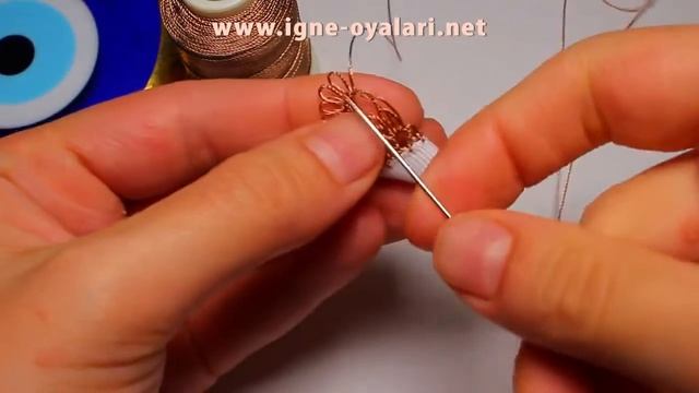 Турецкое игольное кружево Oyasi (ойяси). Урок № 14: обвязка края смотреть онлайн
