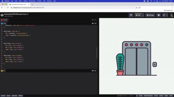 SVG Animation Elevator Icon - CSS and JavaScript