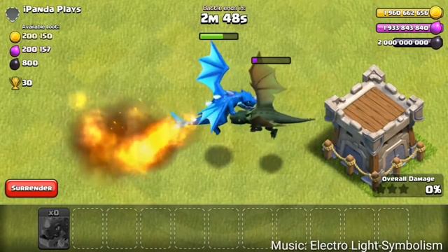 Электродракон против дракона | Clash Of Clans | Бой 1 на 1 смотреть онлайн