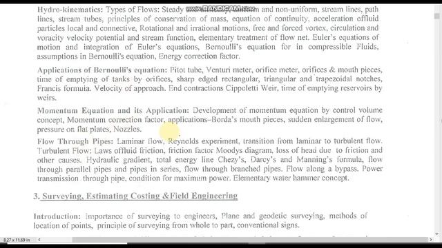 RSMSSB JEN Recruitment Syllabus Part-1 CIVIL ENGG.