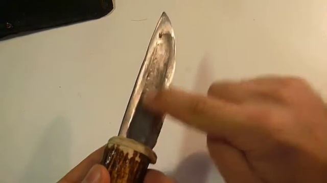 Нож. Ручка рог. Клинок якутского ножа. смотреть онлайн