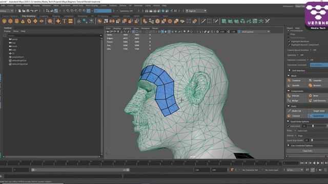 Retopology Using Quad Draw Tool in MAYA смотреть онлайн
