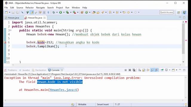 Modifier serta Method Set dan Get dalam bahasa Java смотреть онлайн