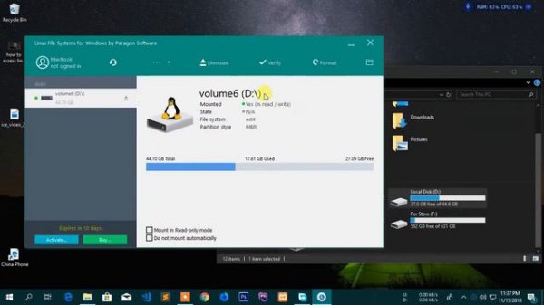 how to access linux partition from windows with Ext2Fsd | About Tech BD