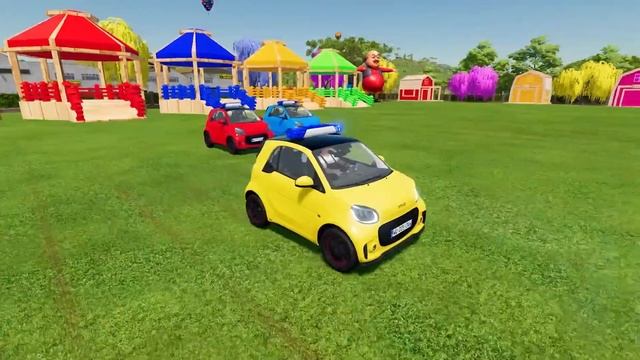 CHEVROLET, DODGE, DACIA, AUDI, VOLKSWAGEN ALL POLICE CARS TRANSPORTING WITH TRUCKS! FS22 e#90 смотреть онлайн