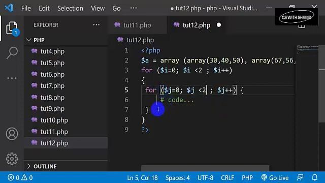 Multi dimension array in PHP | PHP tutorial for beginners #12 смотреть онлайн