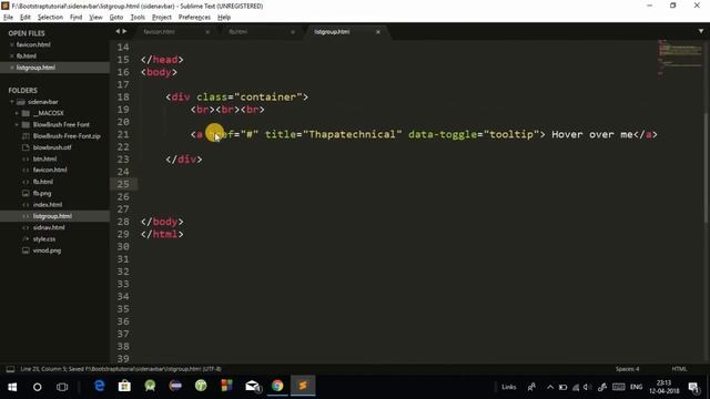 Bootstrap 4 Tutorial in Hindi Part 21 : Bootstrap 4 Tooltips | Tooltip in Bootstrap смотреть онлайн