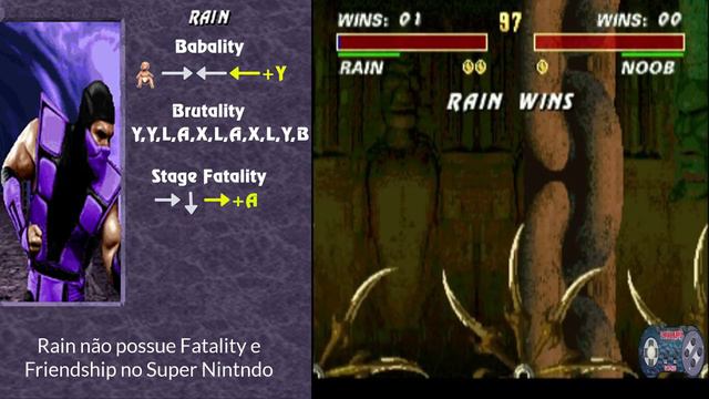 Aprenda como fazer Fatality do Rain no Ultimate Mortal Kombat 3 смотреть онлайн