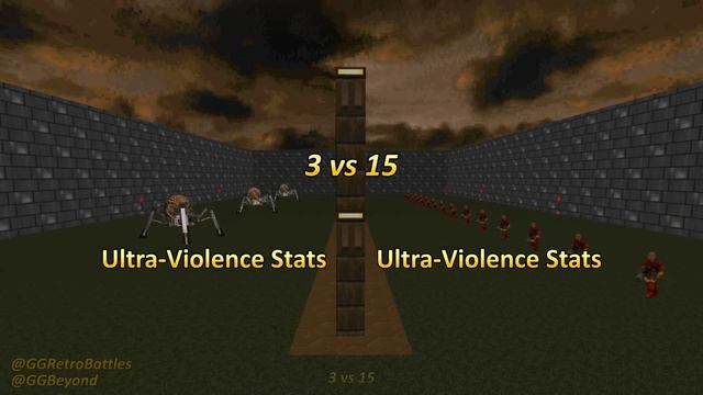 Spider Mastermind vs 10 Chaingunners - Monster Infighting - Doom II Retro Battles смотреть онлайн