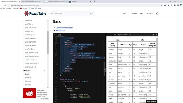 SiVi CODE | React Table. B3 Cài đặt React Table. смотреть онлайн