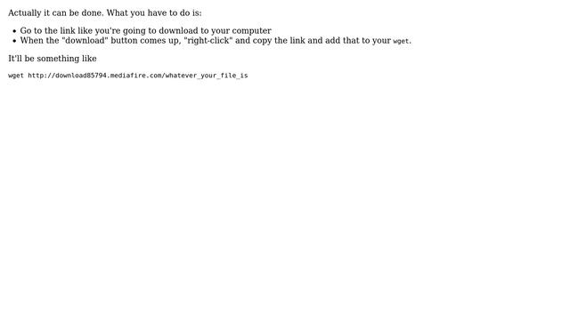 Downloading a RAR file from Mediafire using WGET (7 Solutions!!) смотреть онлайн