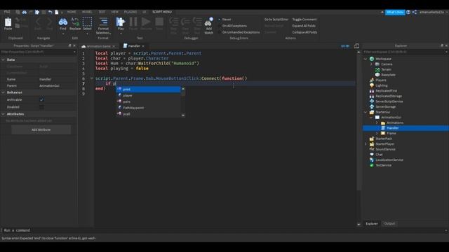 How to make an Emote/Animation Gui in Roblox Studio смотреть онлайн