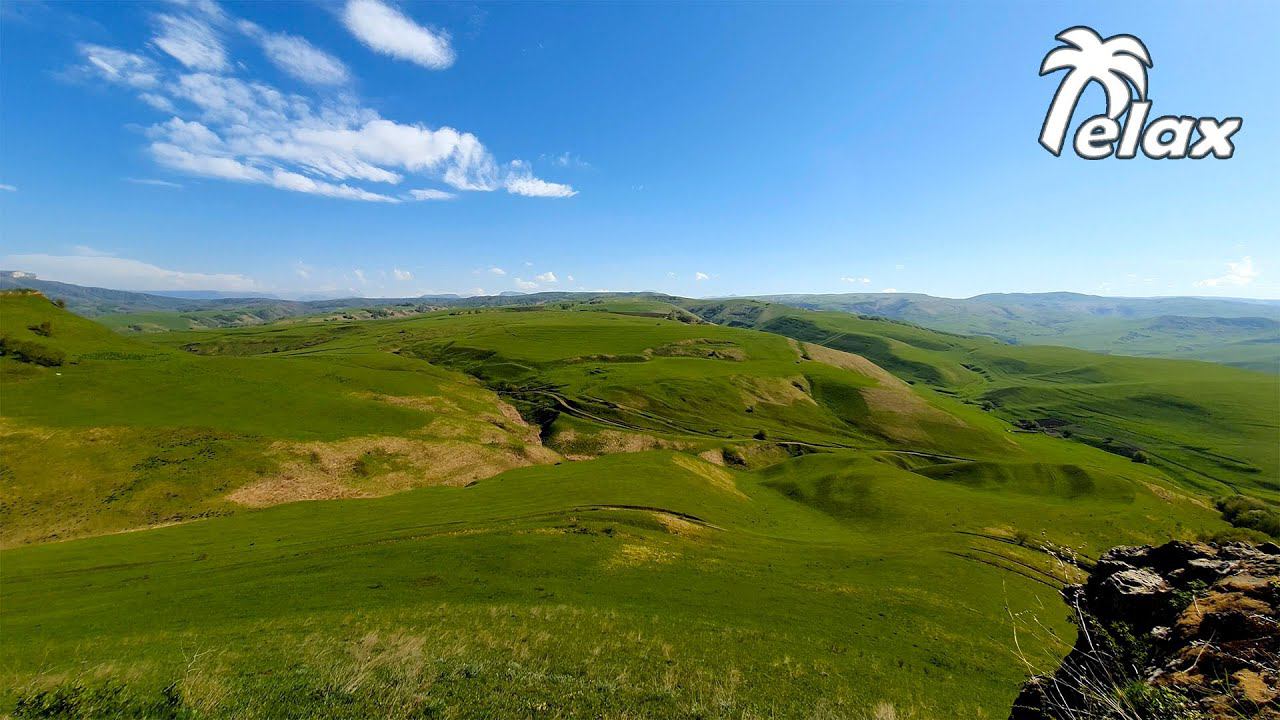 Nature Sounds in Mountain Meadows - Crickets and Steppe Birds смотреть онлайн