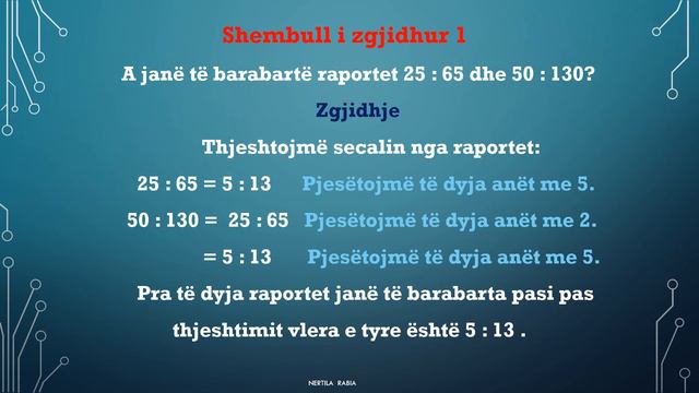 Matematika 9 Tema: Përsëritje për raportin, Krahasimi i raporteve смотреть онлайн